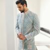 Ice blue Sherwani