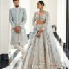 Ice blue lehenga set