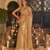 Ivory mesh saree