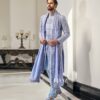 Persian Blue sherwani set