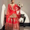 Red Gharara Set