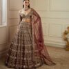 Wine Lehenga Set